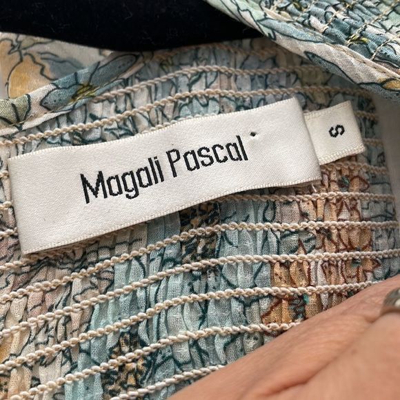 Magali Pascal Petal Dress Ruffle Puff Sleeve in Eden Print Size Small - Picture 8 of 12